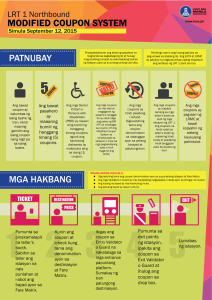 Modified Coupon System for LRT-1 Northbound