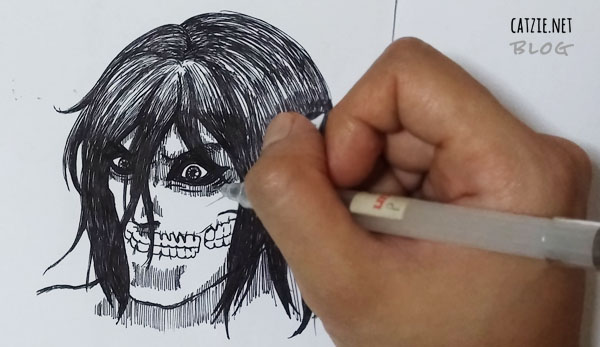 Attack on Titan drawing by Catzie, raw.