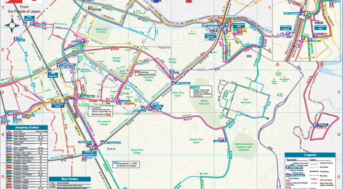 Makati City Jeepney, Buses, and Train Route Map