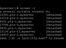 SSH: Basic usage of Shell Screen