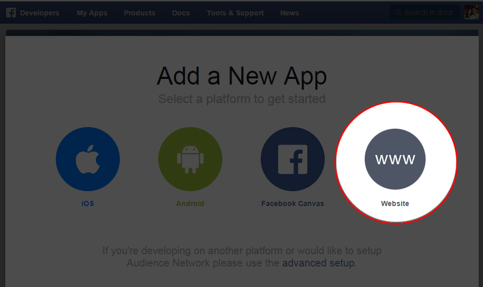 facebook-login-tutorial-add-new-app-website