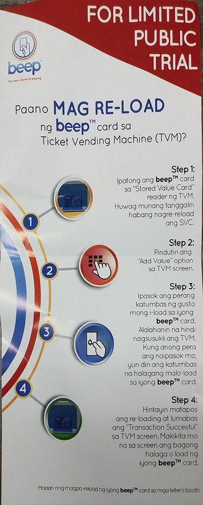 LRT: how to reload Beep cards in ticket vending machines